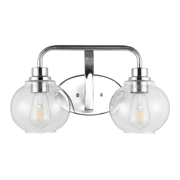 Sandrine Iron/Seeded Glass Cottage Rustic LED Vanity Light